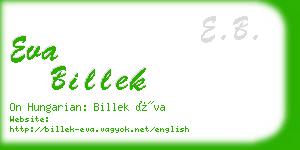 eva billek business card